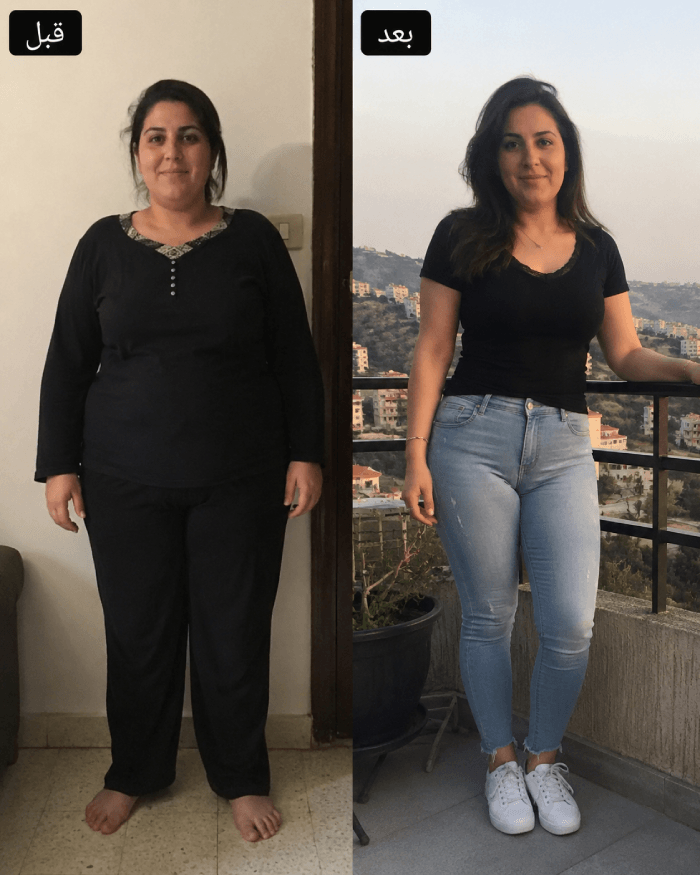 نتيجة عميل قبل وبعد Herbal Slim Coffee