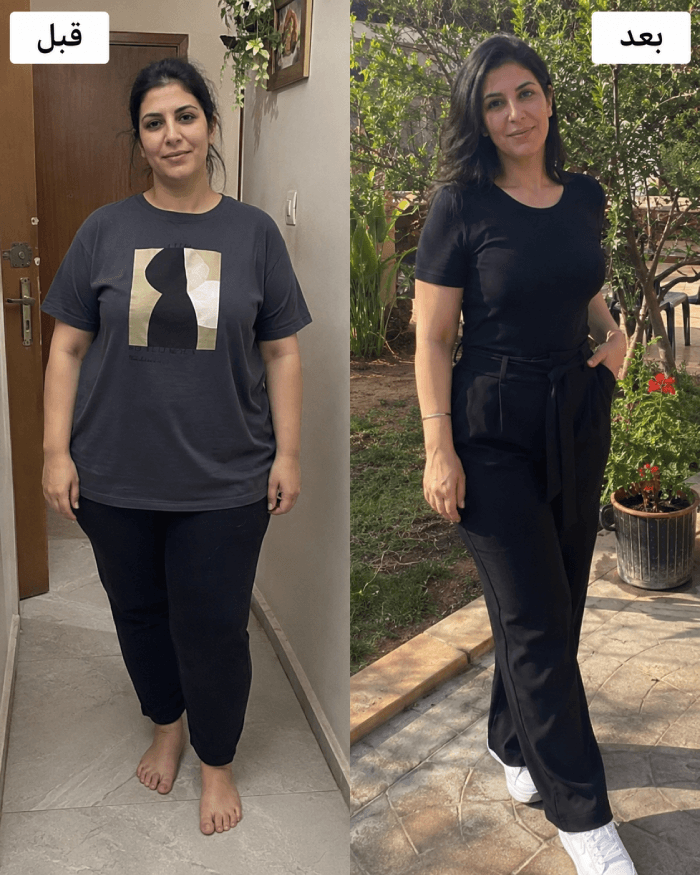 نتيجة عميل قبل وبعد Herbal Slim Coffee
