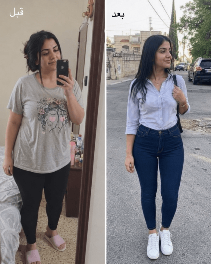 نتيجة عميل قبل وبعد Herbal Slim Coffee