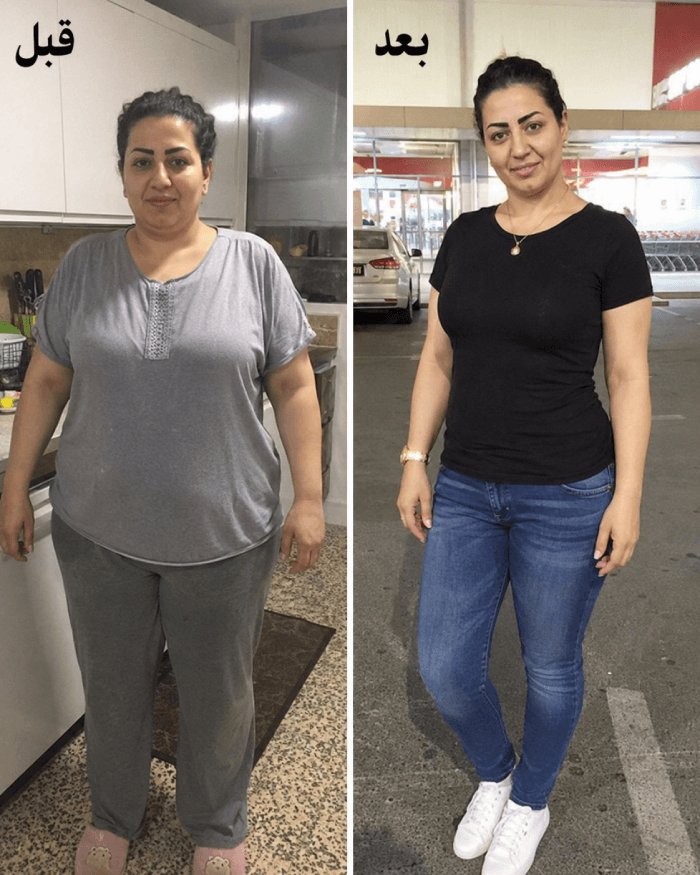 نتيجة عميل قبل وبعد Herbal Slim Coffee