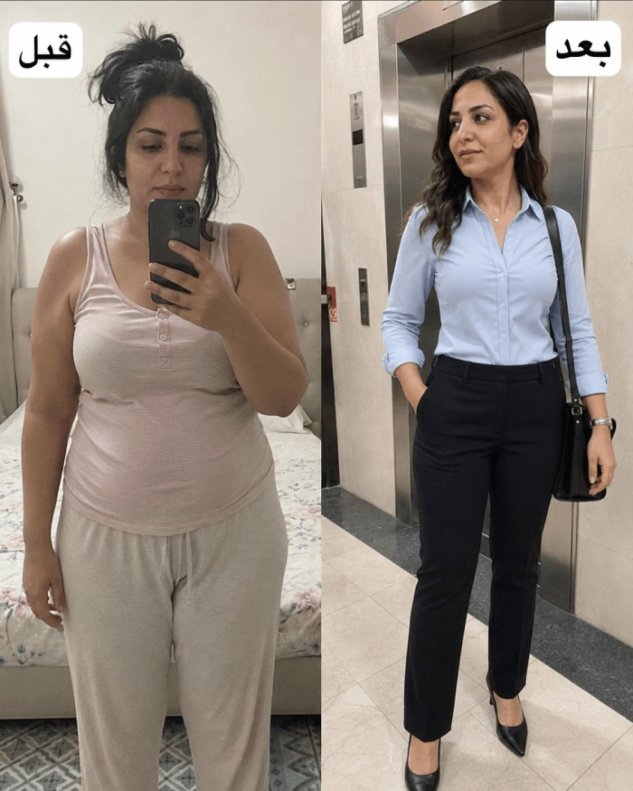 نتيجة عميل قبل وبعد Herbal Slim Coffee